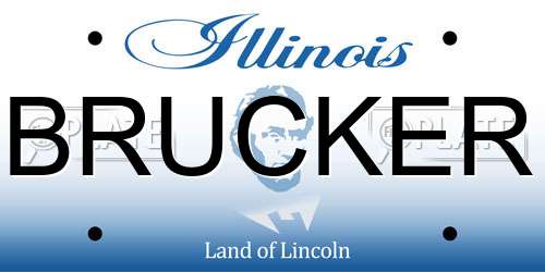 BRUCKER Illinois License Plate