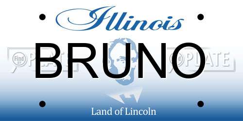 BRUNO Illinois License Plate