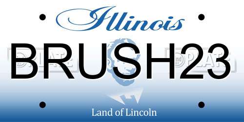 BRUSH23 Illinois License Plate