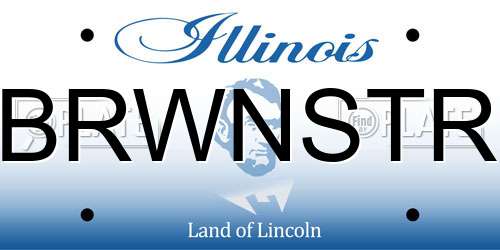 BRWNSTR Illinois License Plate