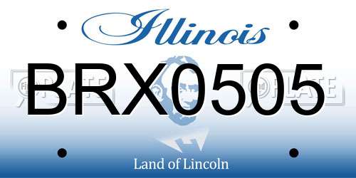 BRX0505 Illinois License Plate