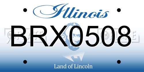 BRX0508 Illinois License Plate