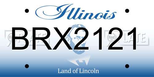 BRX2121 Illinois License Plate