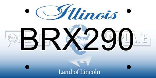 BRX290 Illinois License Plate