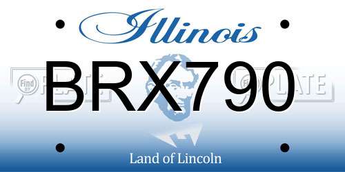 BRX790 Illinois License Plate