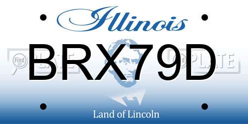 BRX79D Illinois License Plate