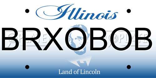 BRXOBOB Illinois License Plate