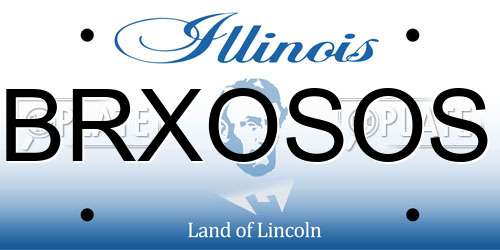 BRXOSOS Illinois License Plate