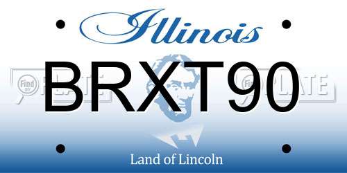 BRXT90 Illinois License Plate