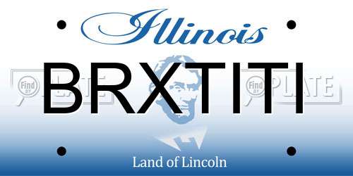 BRXTITI Illinois License Plate