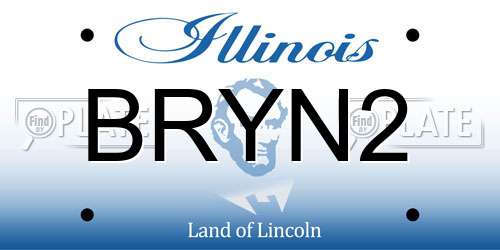 BRYN2 Illinois License Plate