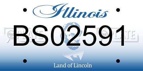 BS02591 Illinois License Plate