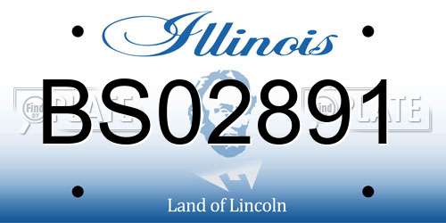BS02891 Illinois License Plate