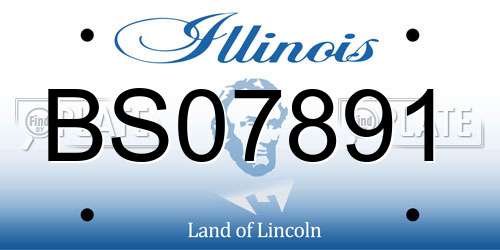 BS07891 Illinois License Plate