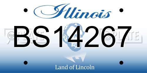 BS14267 Illinois License Plate