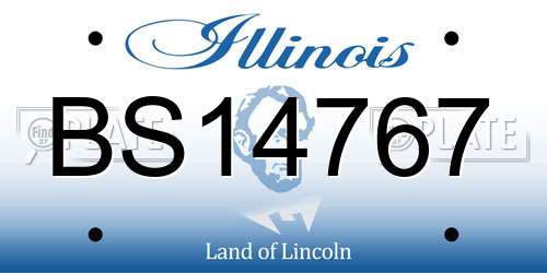 BS14767 Illinois License Plate