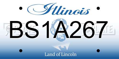 BS1A267 Illinois License Plate