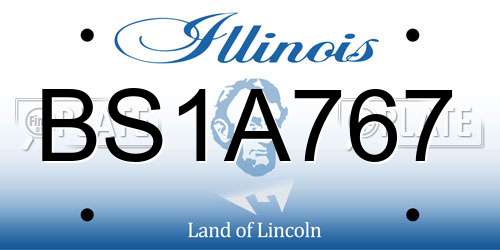 BS1A767 Illinois License Plate