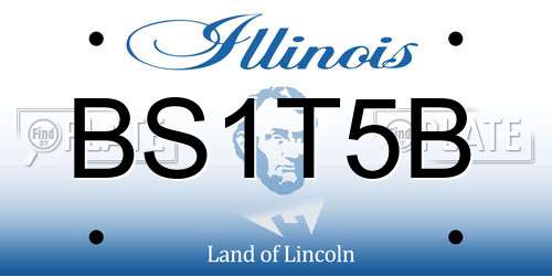 BS1T5B Illinois License Plate