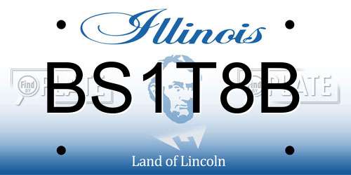 BS1T8B Illinois License Plate