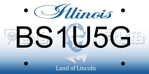 BS1U5G Illinois License Plate