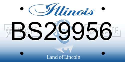 BS29956 Illinois License Plate