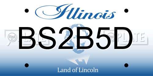 BS2B5D Illinois License Plate