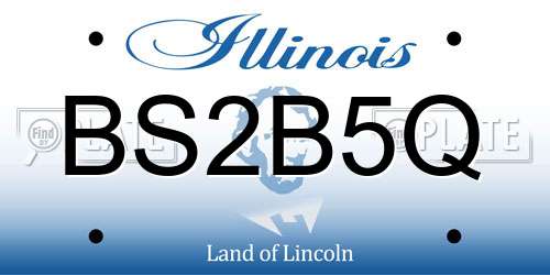BS2B5Q Illinois License Plate