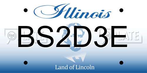BS2D3E Illinois License Plate