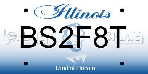 BS2F8T Illinois License Plate