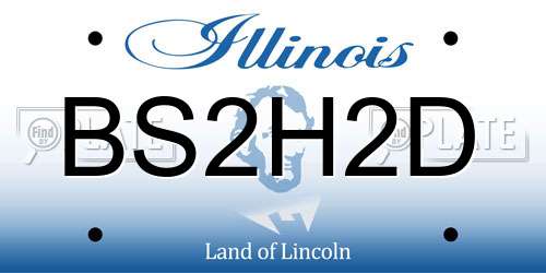 BS2H2D Illinois License Plate