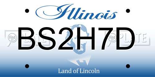 BS2H7D Illinois License Plate