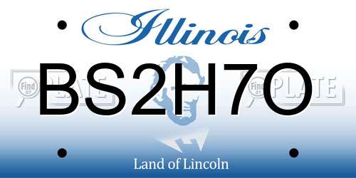 BS2H7O Illinois License Plate