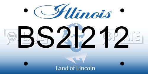 BS2I212 Illinois License Plate