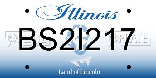 BS2I217 Illinois License Plate