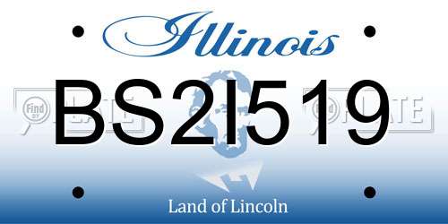 BS2I519 Illinois License Plate