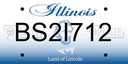 BS2I712 Illinois License Plate