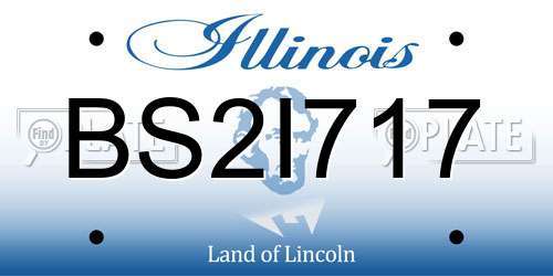 BS2I717 Illinois License Plate