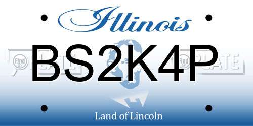 BS2K4P Illinois License Plate
