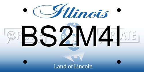 BS2M4I Illinois License Plate