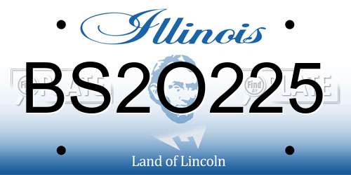 BS2O225 Illinois License Plate