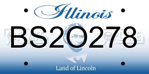 BS2O278 Illinois License Plate