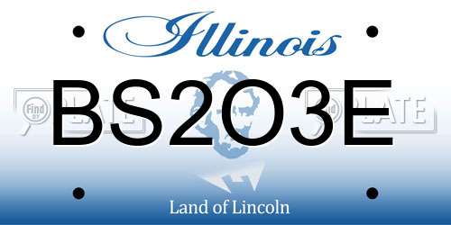 BS2O3E Illinois License Plate