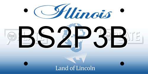 BS2P3B Illinois License Plate