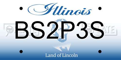 BS2P3S Illinois License Plate