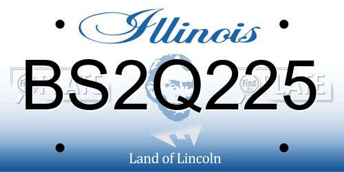 BS2Q225 Illinois License Plate