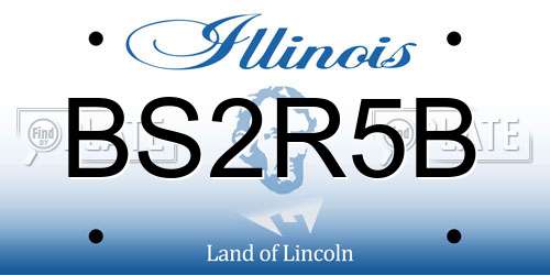 BS2R5B Illinois License Plate