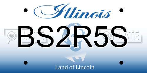 BS2R5S Illinois License Plate