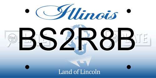 BS2R8B Illinois License Plate