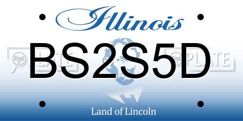 BS2S5D Illinois License Plate